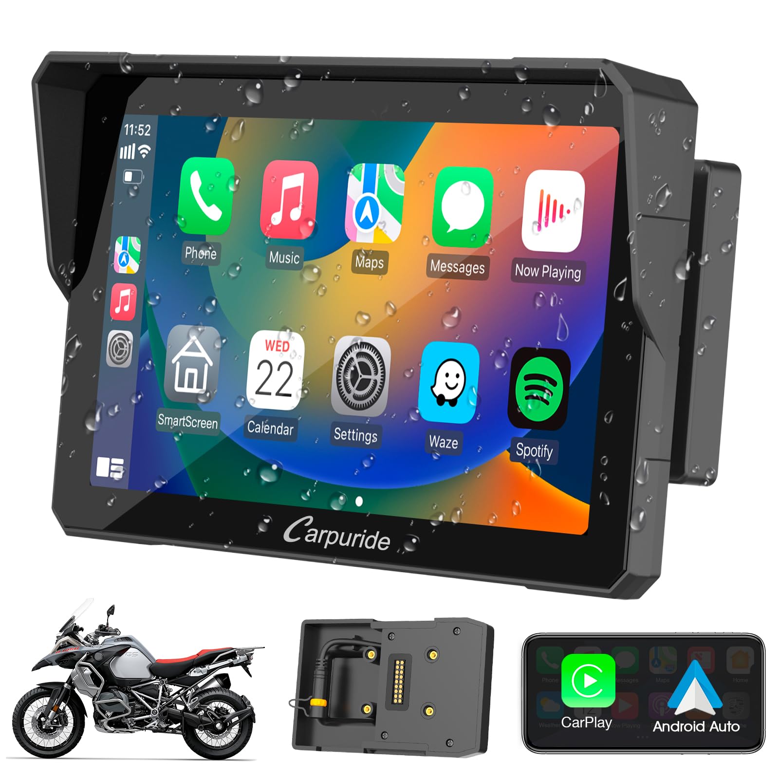 carpuride 702B　 スマートモニター　R1200GS Amazon.com: Carpuride W702B 7